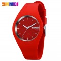นาฬิกาแฟชั่น SKMEI สีแดง สายยาง สวย น่ารักมากๆ