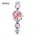 นาฬิกาแฟชั่นคุณภาพดี KIMIO สีแดงชมพู สวยน่ารัก สดใสมีสไตล์