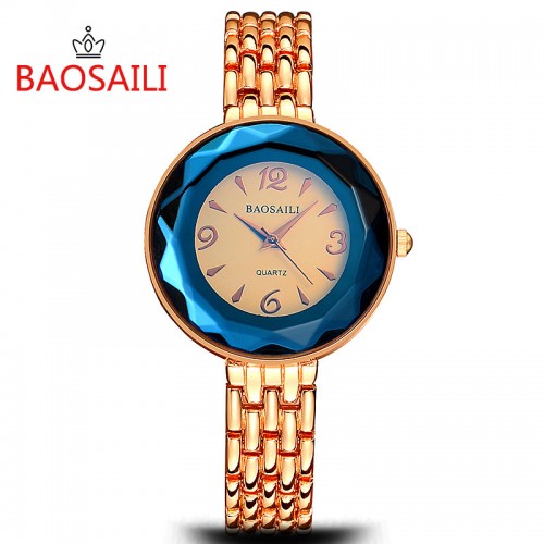 นาฬิกาจาก BAOSAILI สายสีทองชมพู พร้อมใส่ออกงาน ทรงสวยหรู
