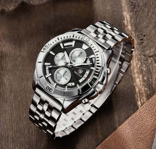 นาฬิกา BENYAR พรีเมียม สายสแตนเลส หน้าปัดดำสวยหรูมาก
